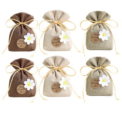 6 Pcs Sachet Bag Lavender Aromatherapy Bags Hanging Scented Small Gift Fragrance Cotton Linen Muslin Empty Sachets Toddler
