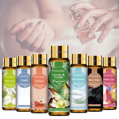 PHATOIL 10ml Coconut &amp; Vanilla Fragrance Oil For Diffuser Aromatherapy White Musk Bubble Gum Baby Powder Fragrance Aroma Oils