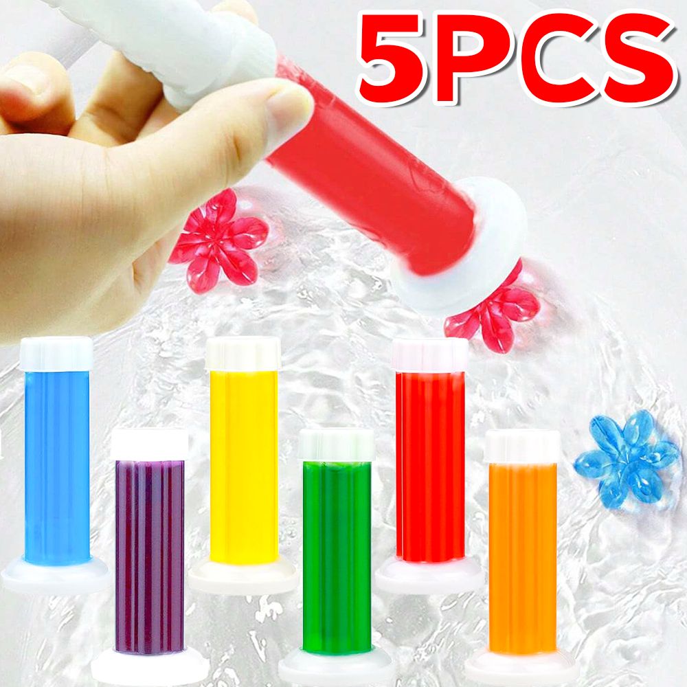 5/1PCS Flower Gel Stamp Toilet Freshener Bathroom Closestool Bowl Cleaner Fragrance Deodorant Air Freshener Needle Detergent