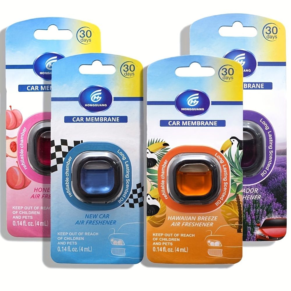 30-Day Long-Lasting Car Air Freshener Vent Clip -Scented Odor Eliminator, 0.14 oz Each, Non-Toxic Fragrance Source for Fresh Car