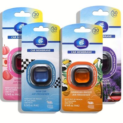 30-Day Long-Lasting Car Air Freshener Vent Clip -Scented Odor Eliminator, 0.14 oz Each, Non-Toxic Fragrance Source for Fresh Car
