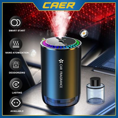 Car Perfume Aroma Diffuser Automatic Spray Deodorization Alloy Car Air Freshener Colorful Atmosphere Light Smart Start Interiors
