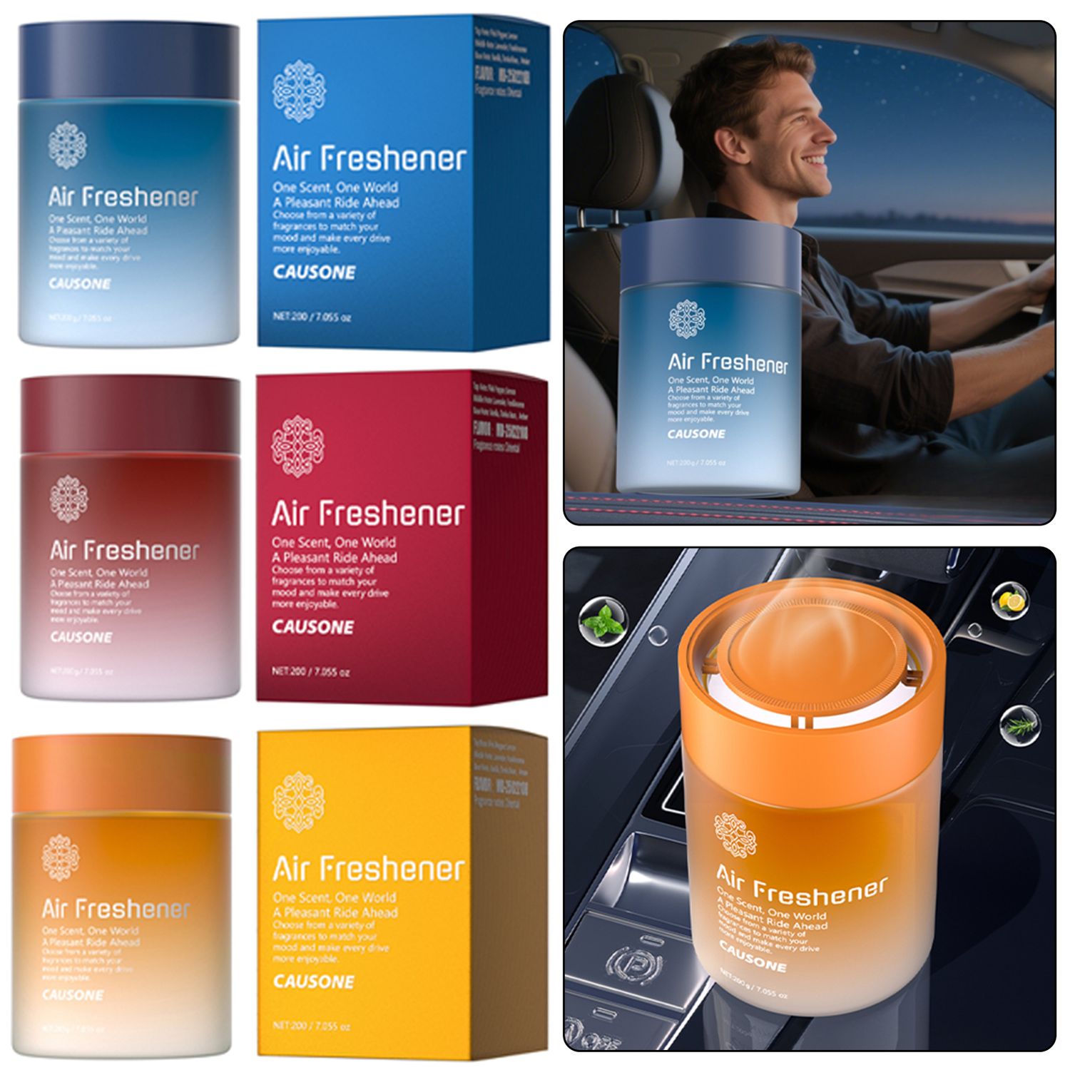 Aromatherapy Car Airs Freshener Lasting Fragrance Automotive Solid-Aromatherapy Diffuser Car Deodorizing Balm Car Accessories