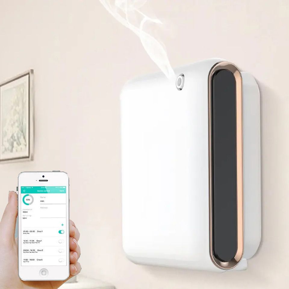 100ml Aroma Diffuser Essential Oils Smell Distributor Room Fragrance Electric Aromatic Oasis Bluetooth Home Freshener Device