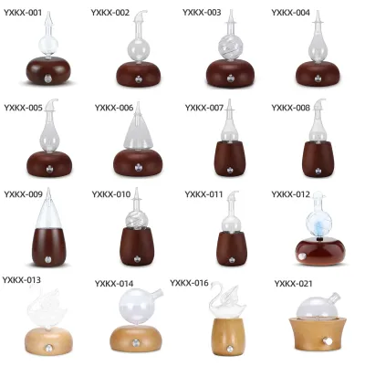 Aroma Essential Oils Diffuser Nebulizer Wooden Glass Air Fragrance Electric scent Diffuser Without Water For Home hotel