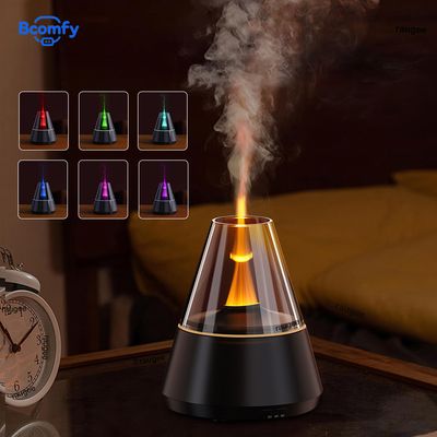 Aroma Diffuser Flame Air Humidifier Essential Oil Diffuser Mini Automatic Aromatherapy Fragrance Diffuser Humidifier with Light
