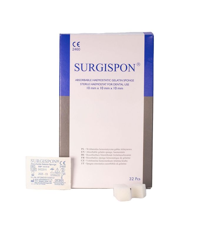 Surgispon - Esponjas hemostaticas 10x10x10. 32 unidades