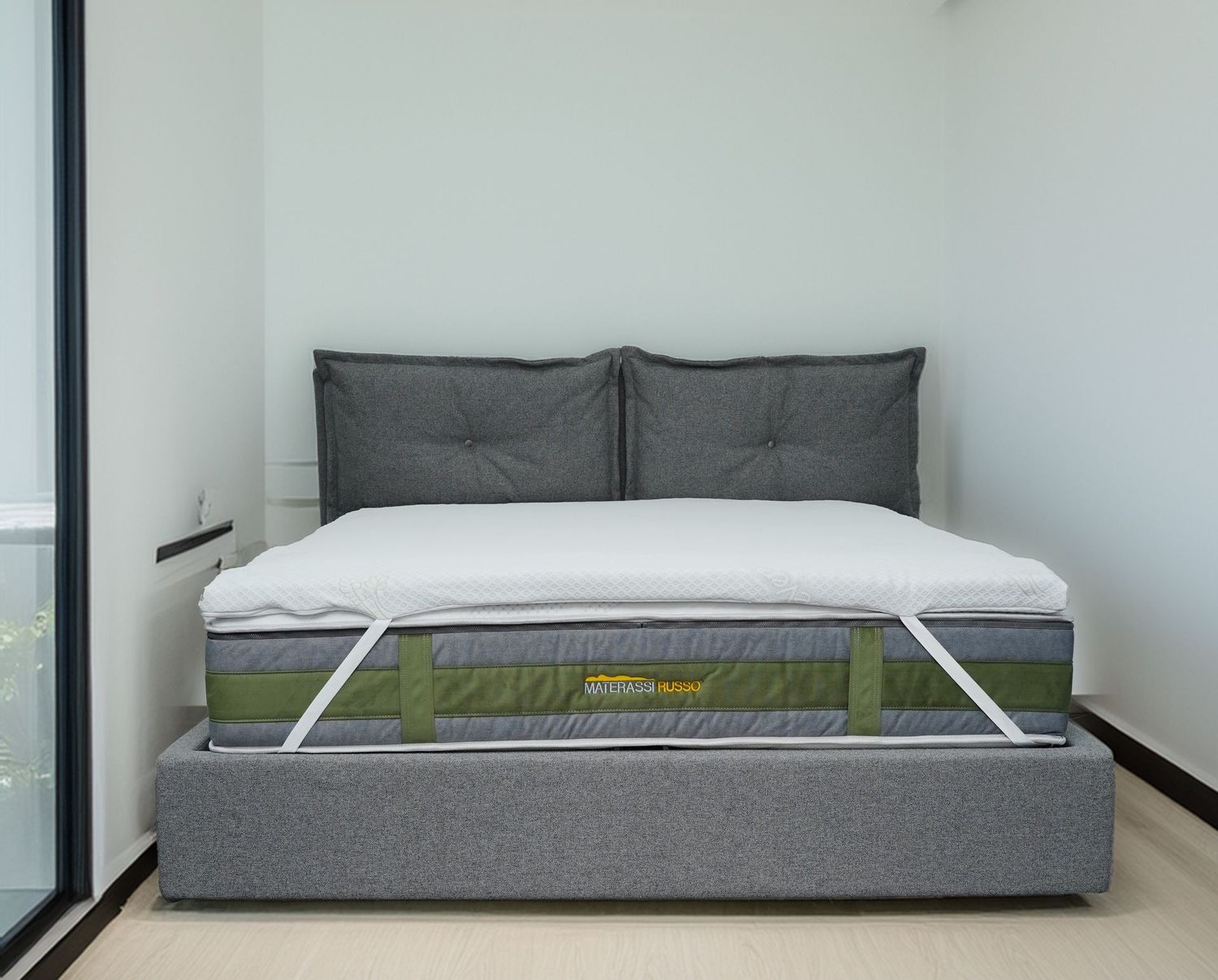 TOPPER "COMFYTOP" IN MEMORY FOAM 5 CM SFODERABILE IN ALOE VERA