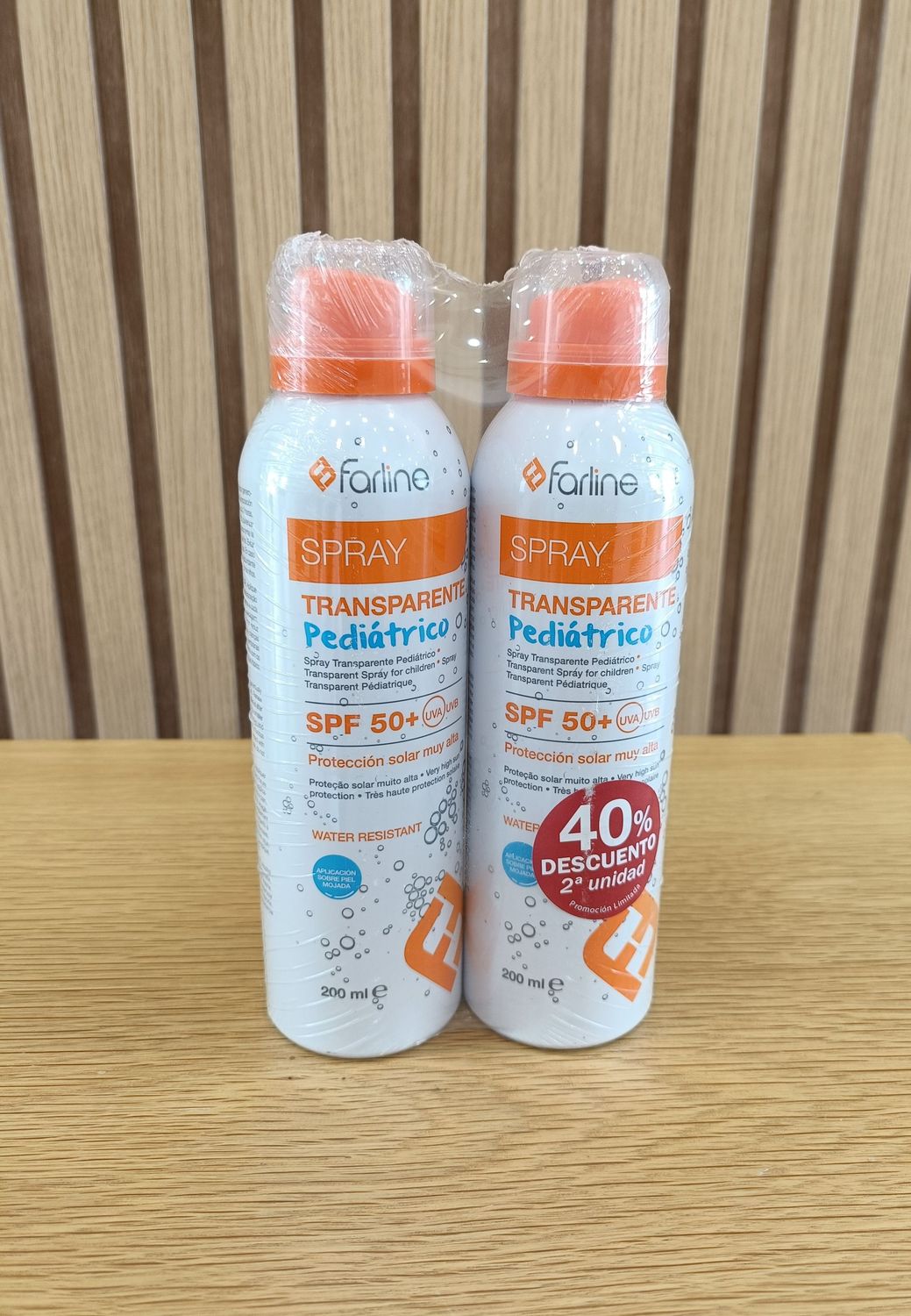 DUPLO FOTOPTOTECTOR  FARLINE  PEDIATRICOSPF 50 SPRAY TRANSPARENTE