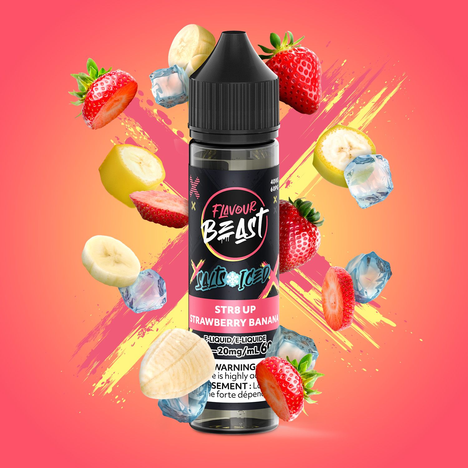FB Salt 60ml Str8 Up Strawberry Banana 20mg