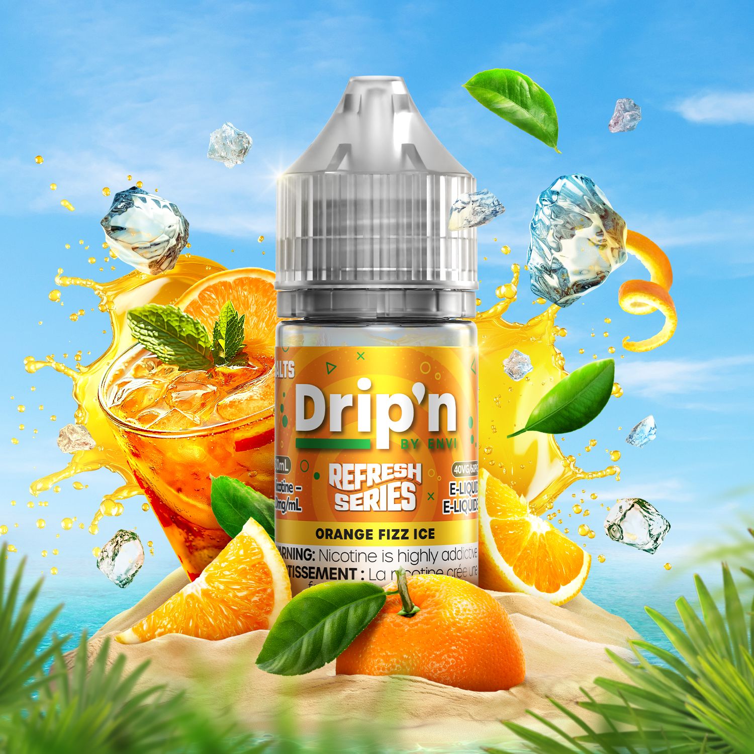 Dripn Salt Refresh Orange Fizz Ice