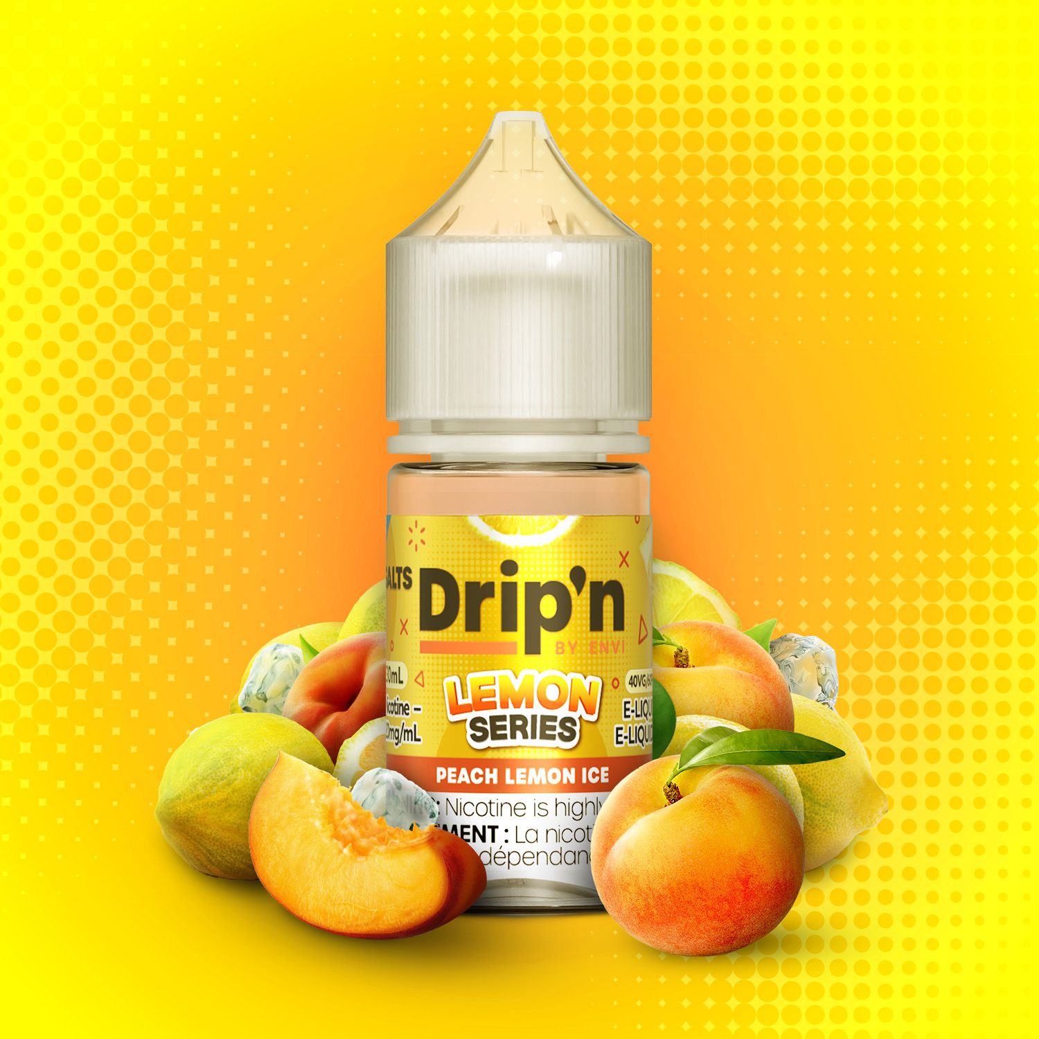 Dripn Salt Lemon Series Peach Lemon Ice