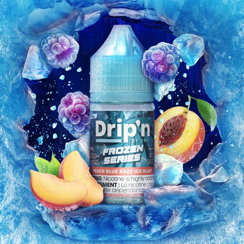 Dripn Salt Peach Blue Razz Ice Blast