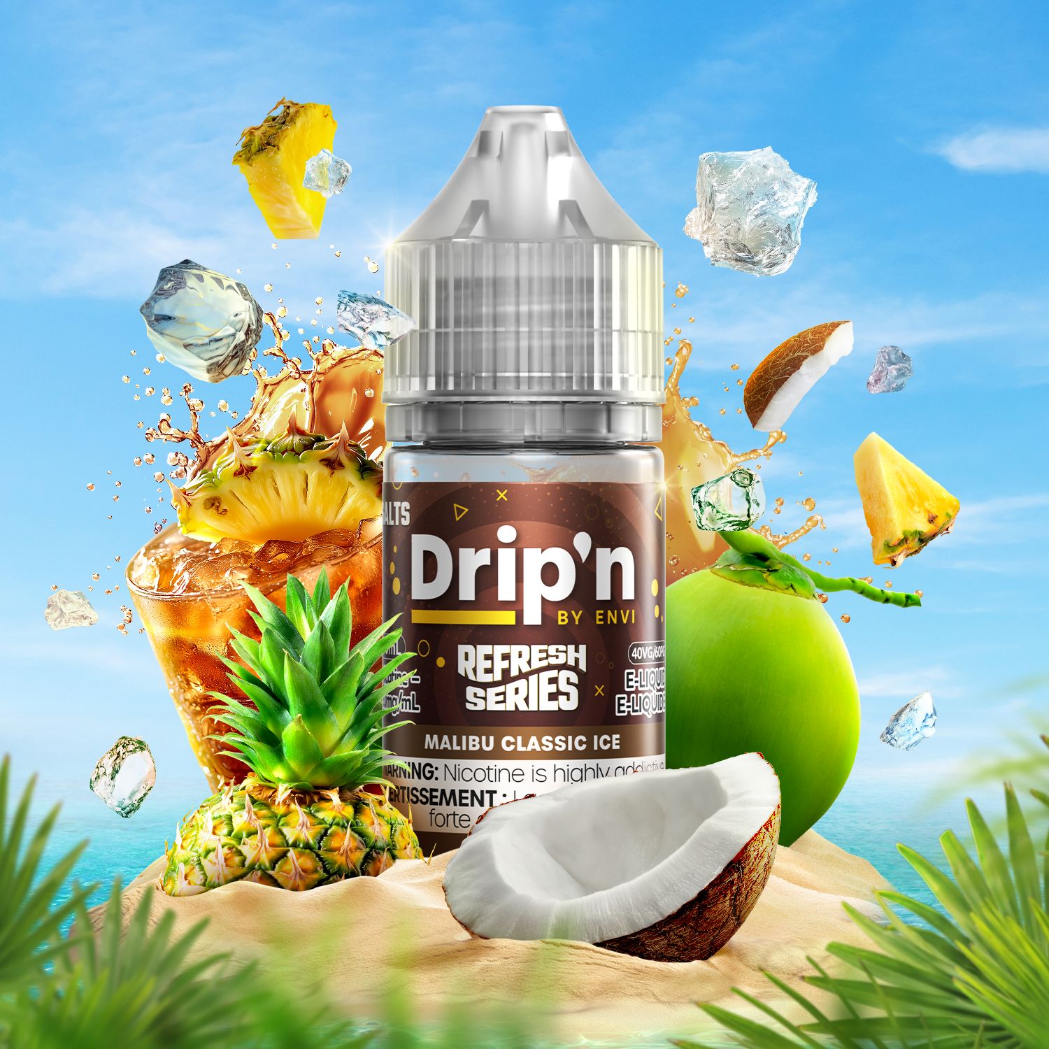 Dripn Salt Refresh Malibu Classic Ice