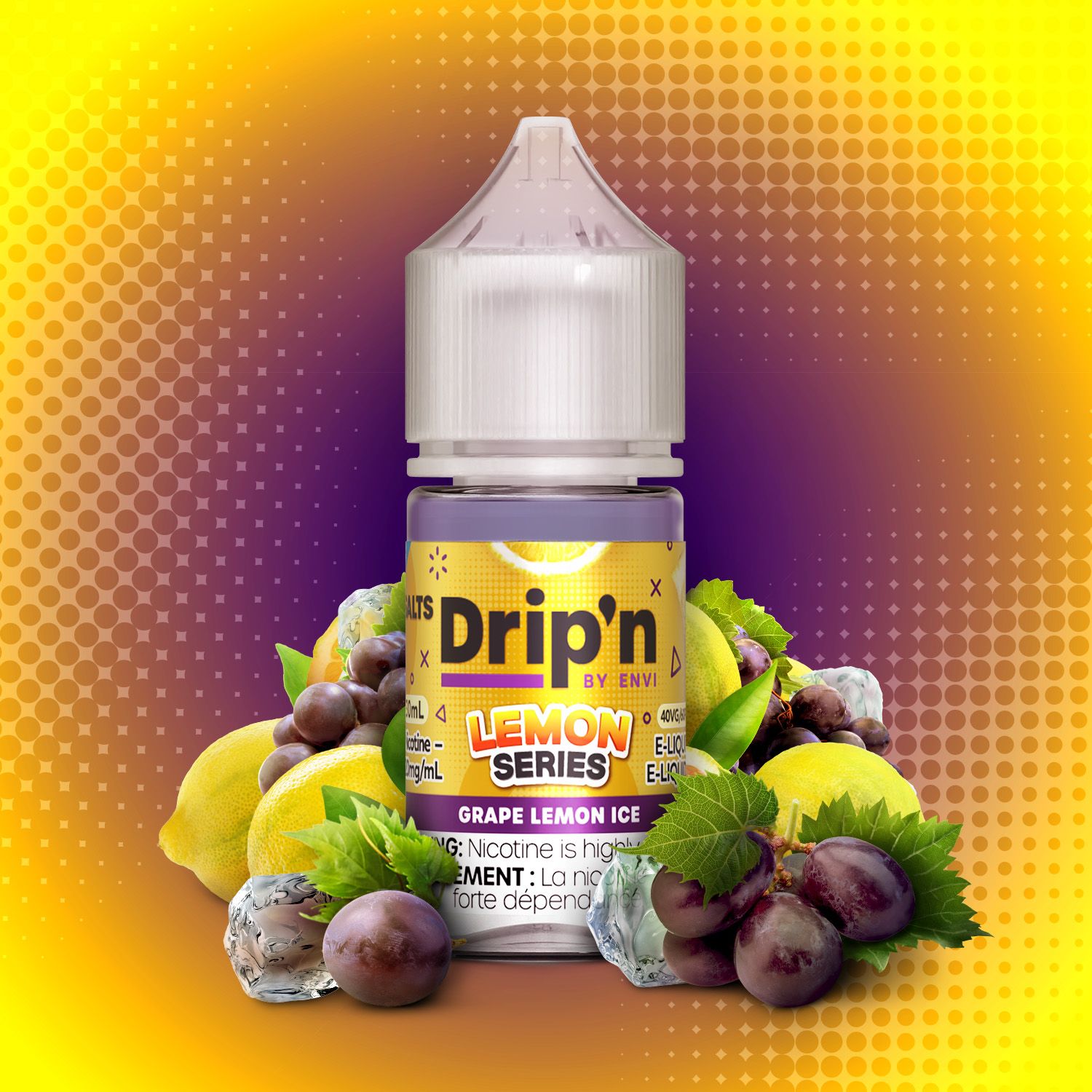 Dripn Salt Lemon Series Grape Lemon Ice