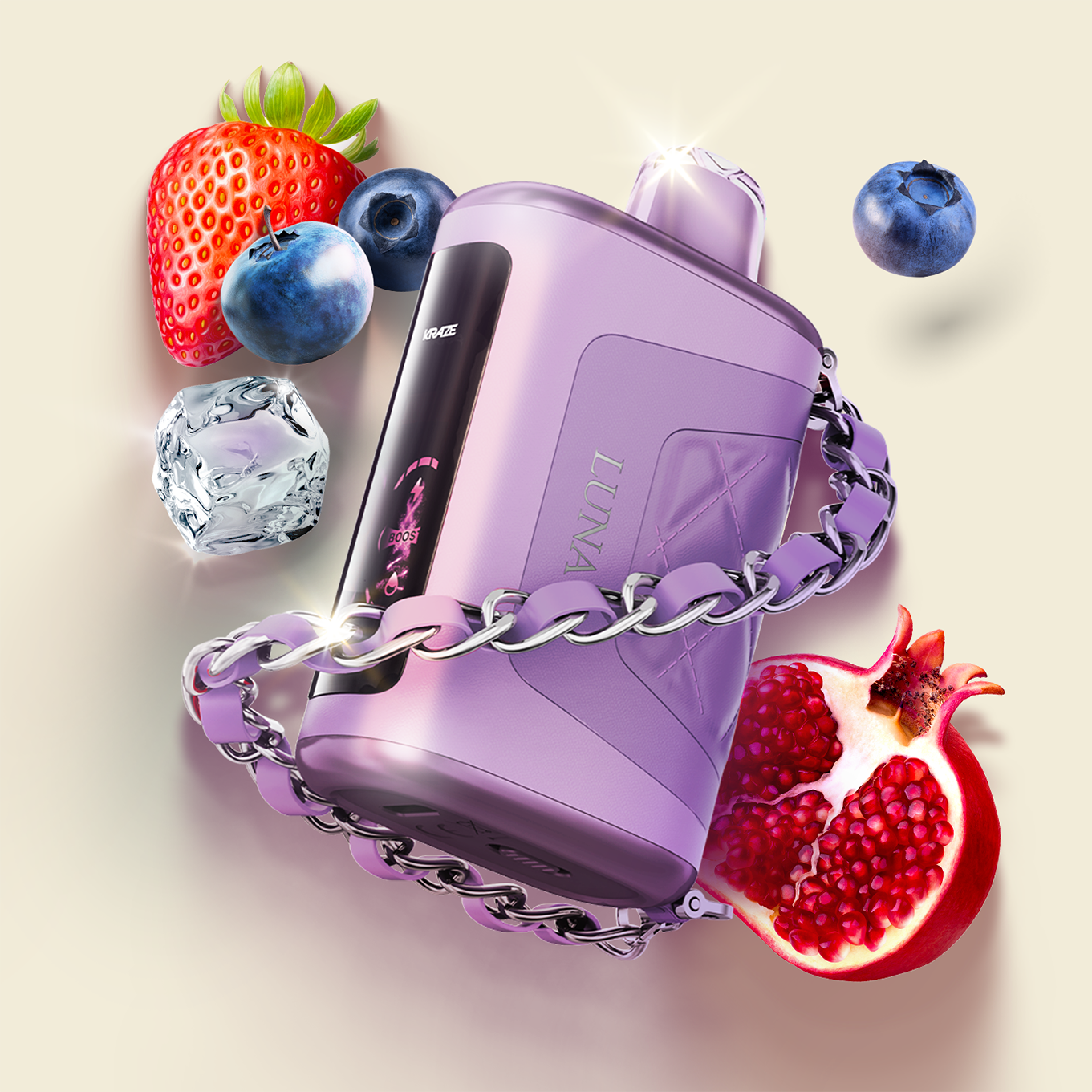 Kraze Luna 42K Blueberry Strawberry Pomegranate Ice