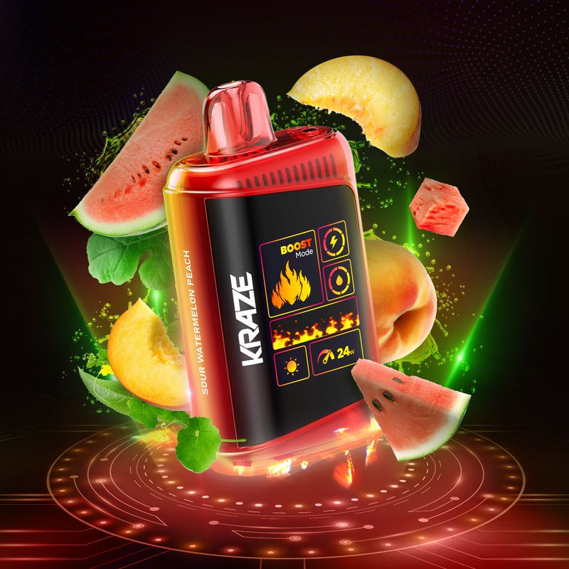 Kraze HD Mega Sour Watermelon Peach