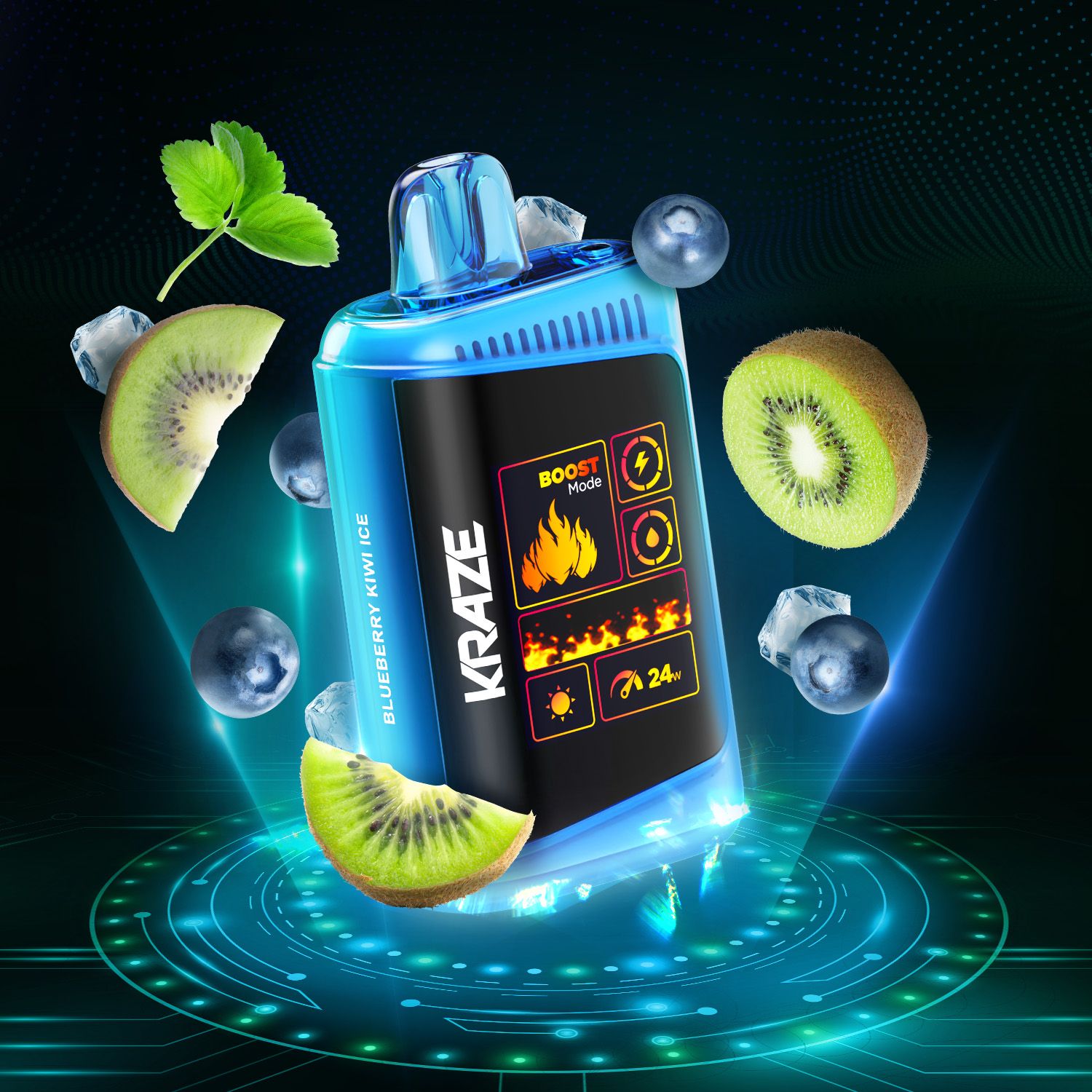 Kraze HD Mega Blueberry Kiwi Ice