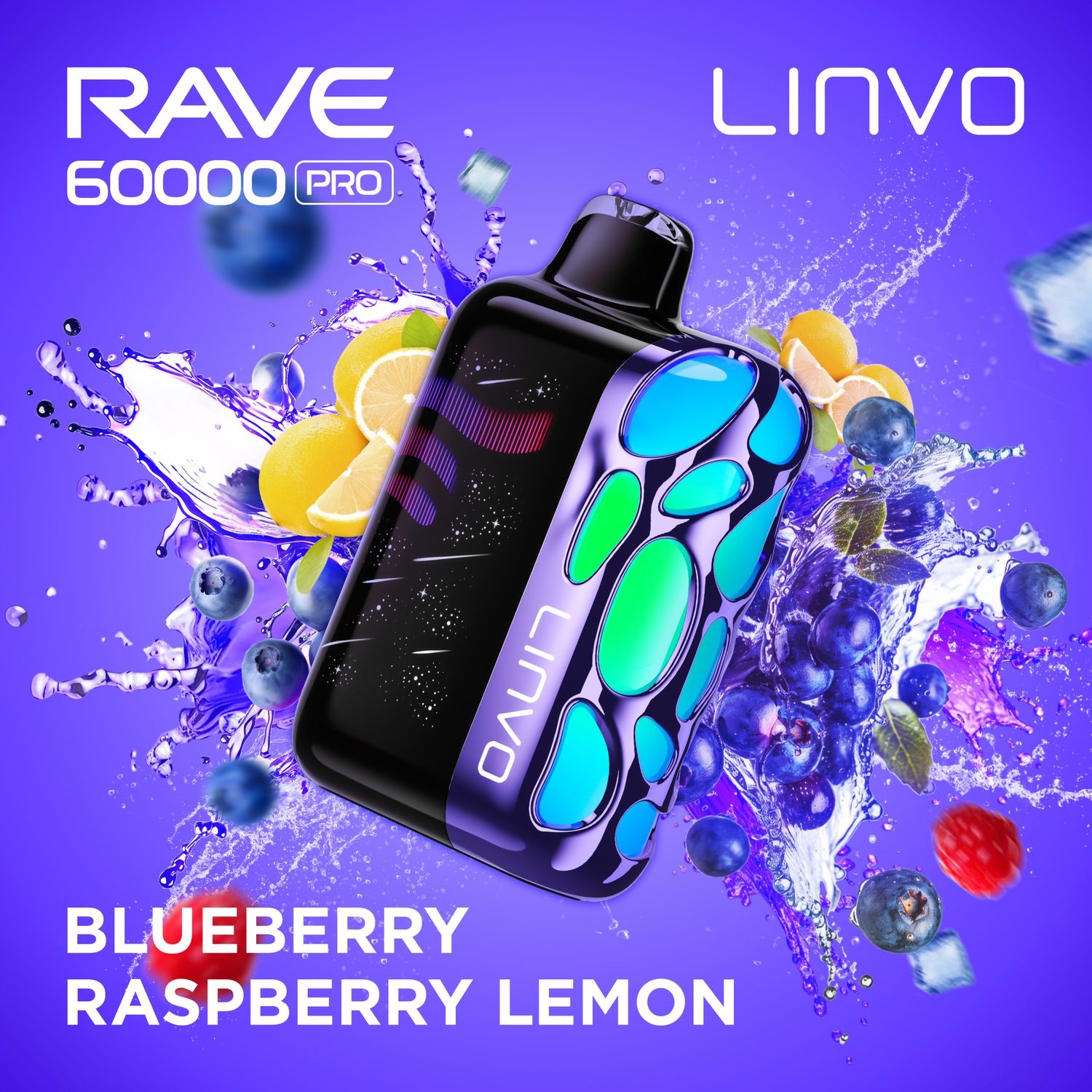 Linvo Rave 60k Blueberry Raspberry Lemon
