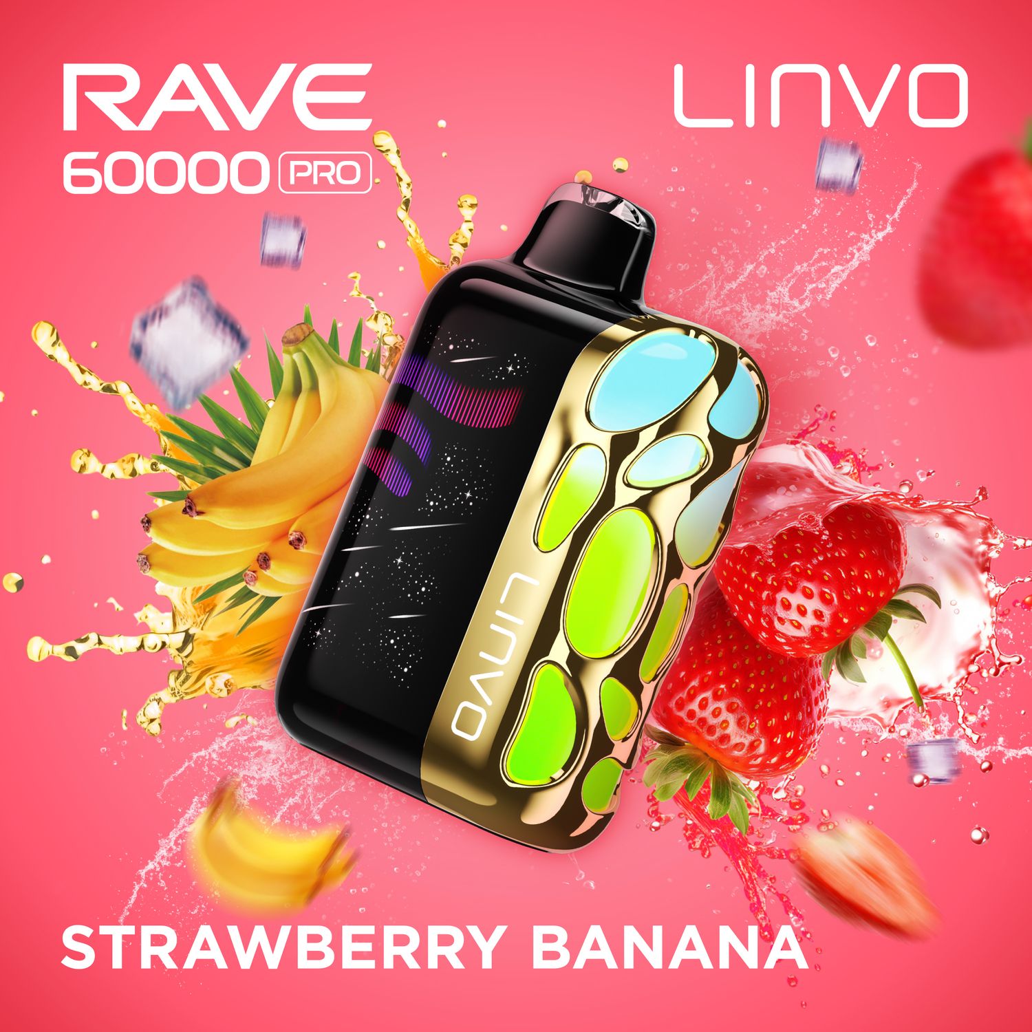 Linvo Rave 60k Strawberry Banana