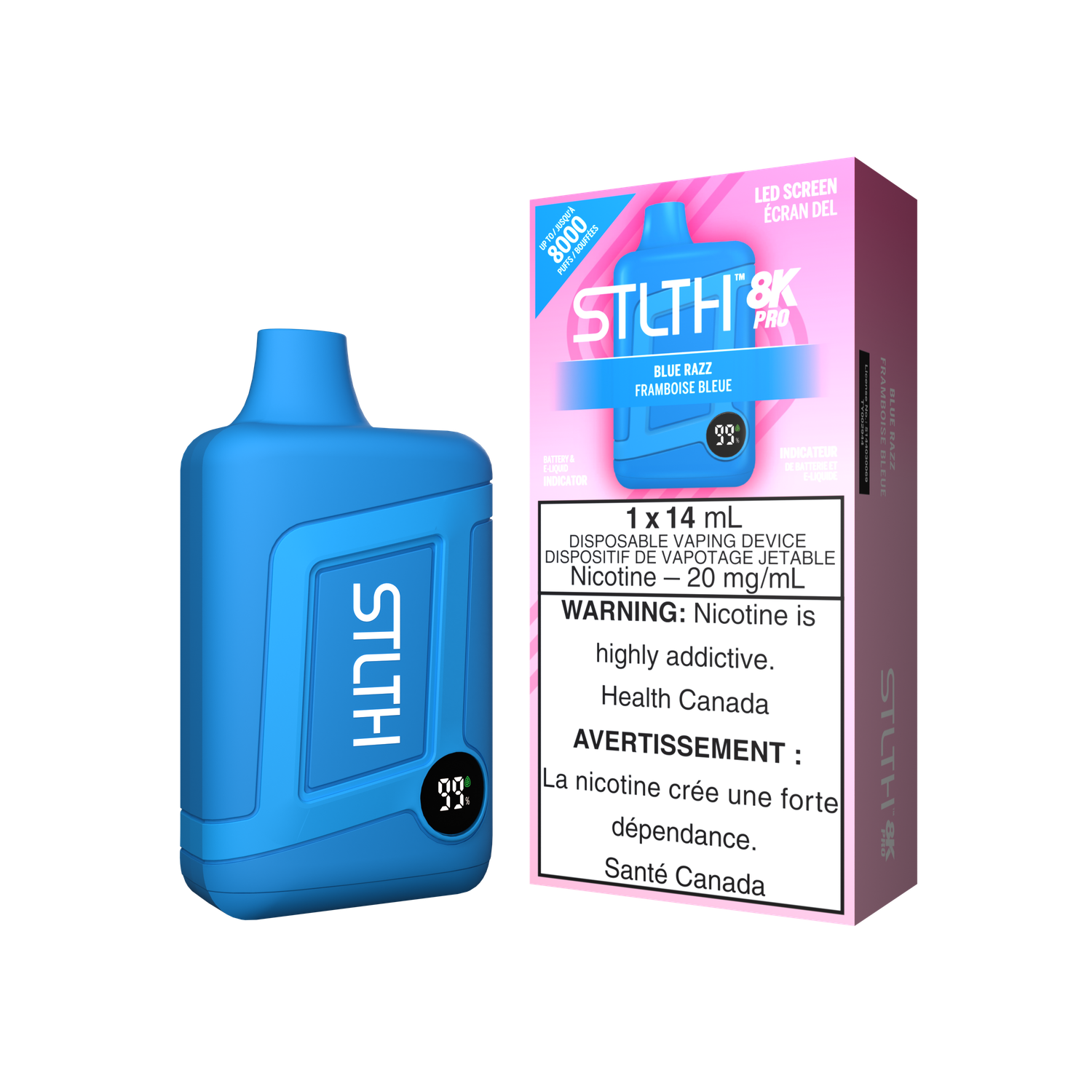 Stlth 8k Pro Blue Razz