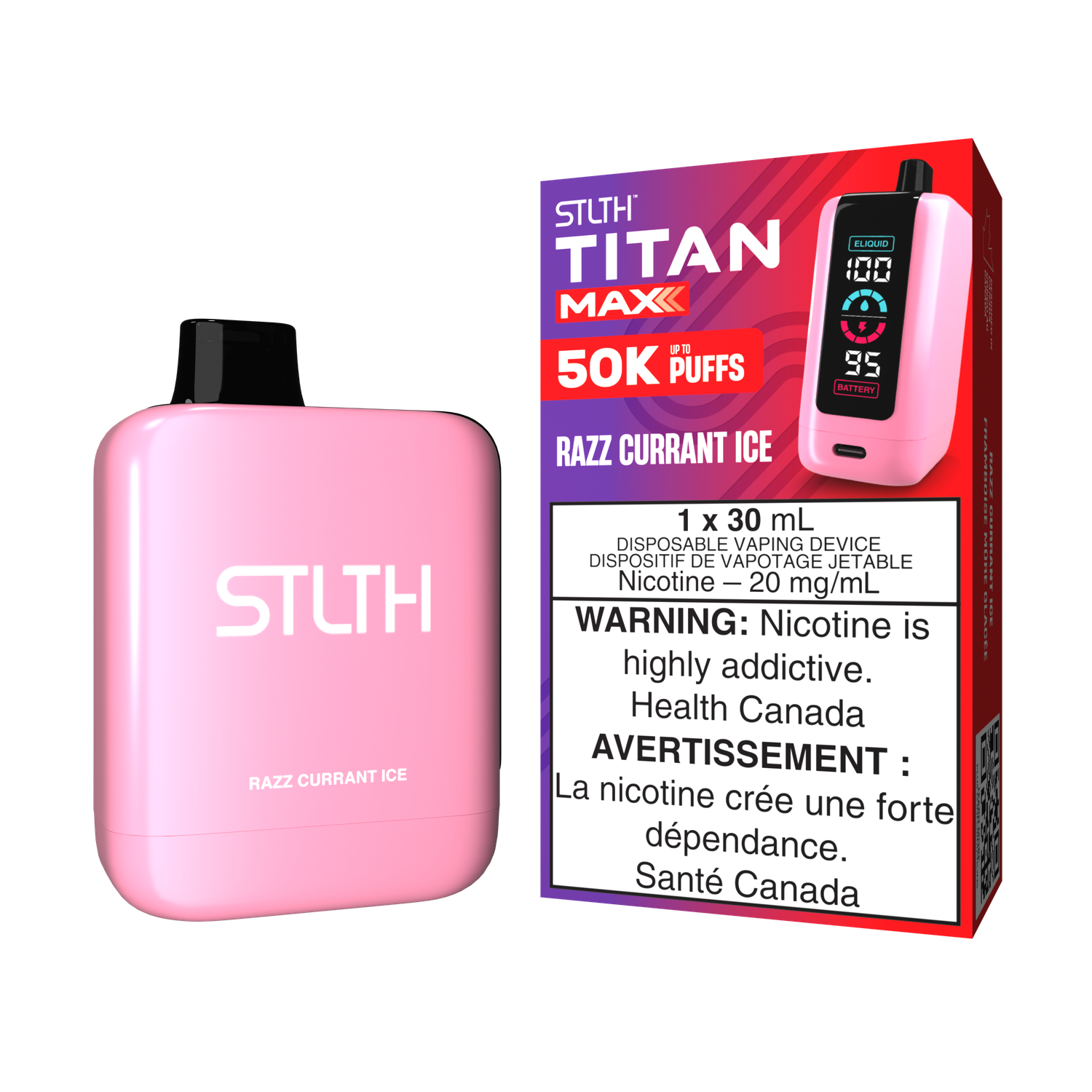 Stlth Titan Max 50k Razz Currant Ice