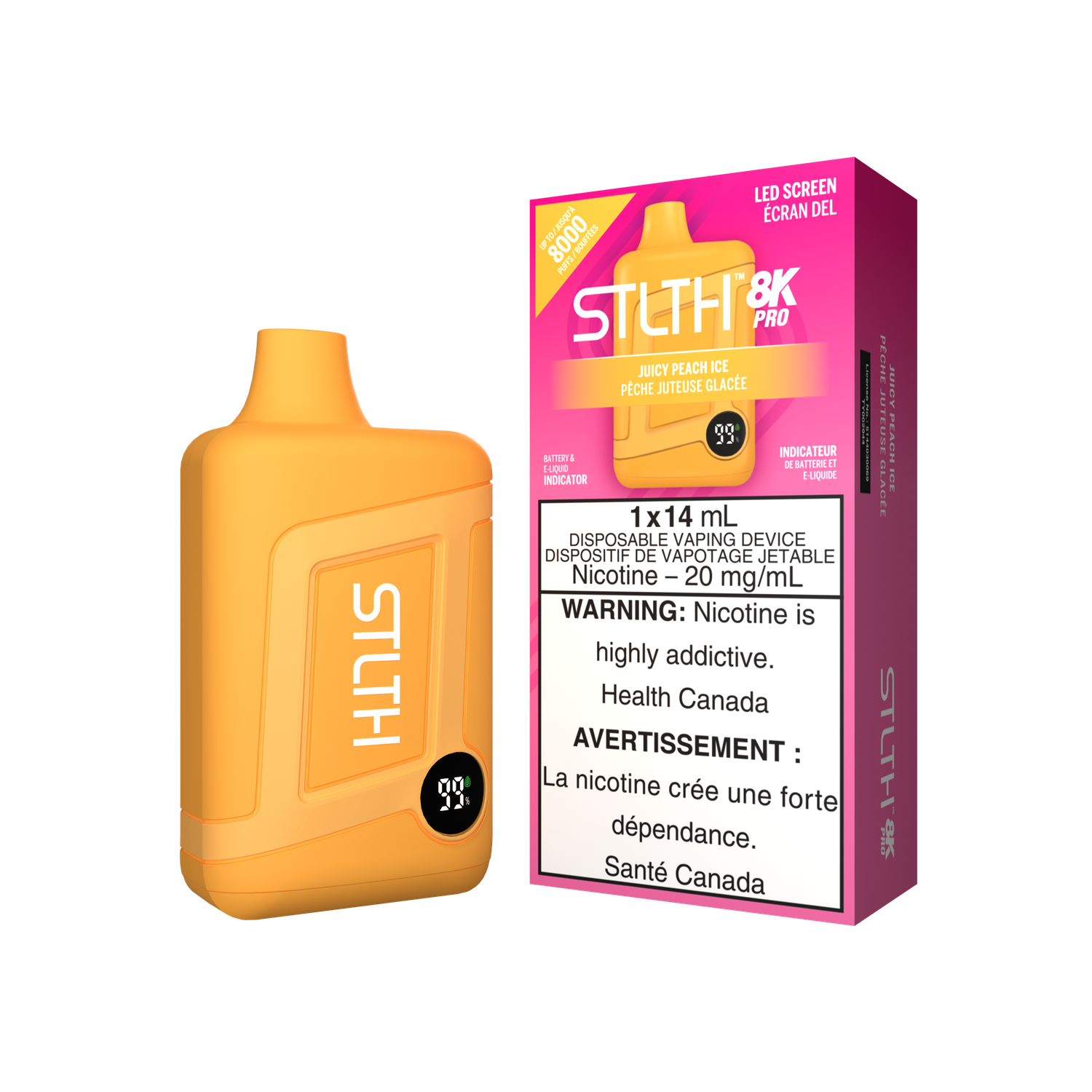Stlth 8k Pro Juicy Peach Ice 12mg