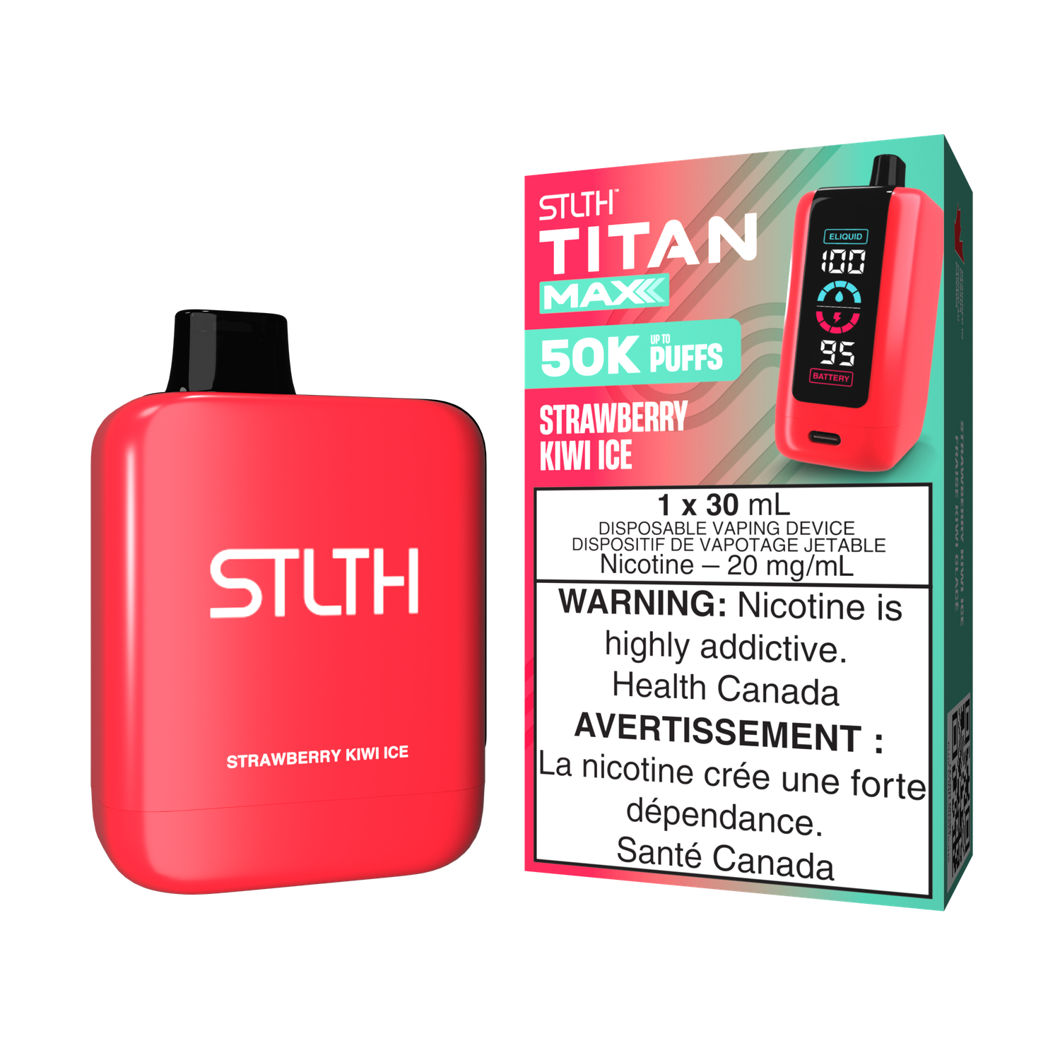 Stlth Titan Max 50k Strawberry Kiwi Ice