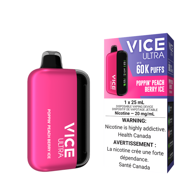 Vice Ultra 60k Poppin Peach Berry Ice
