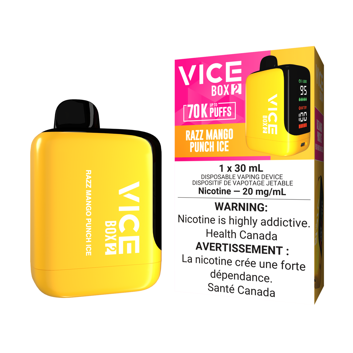 Vice Box 2 70k Razz Mango Punch Ice