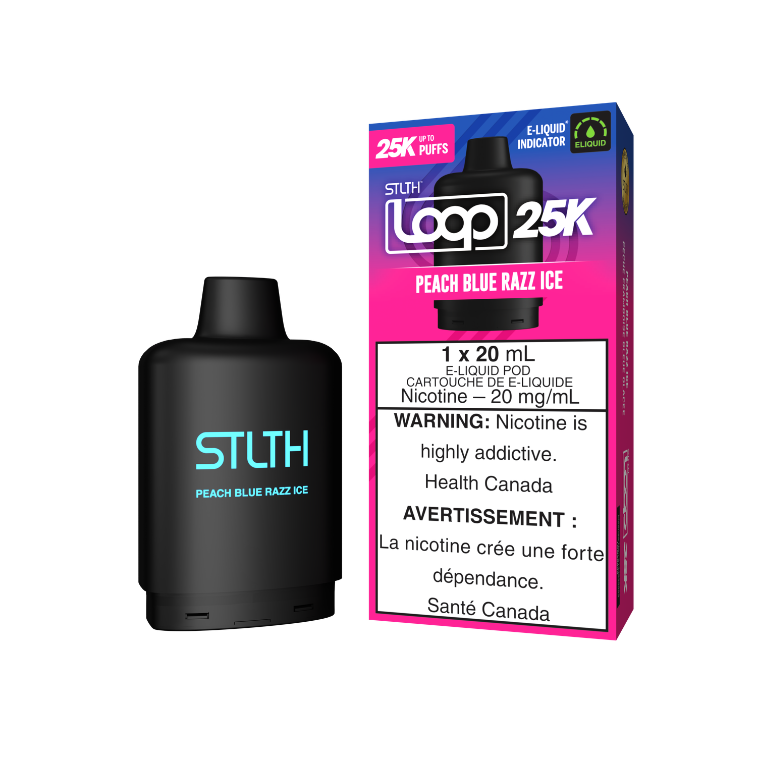 Stlth Loop 25k Peach Blue Razz Ice