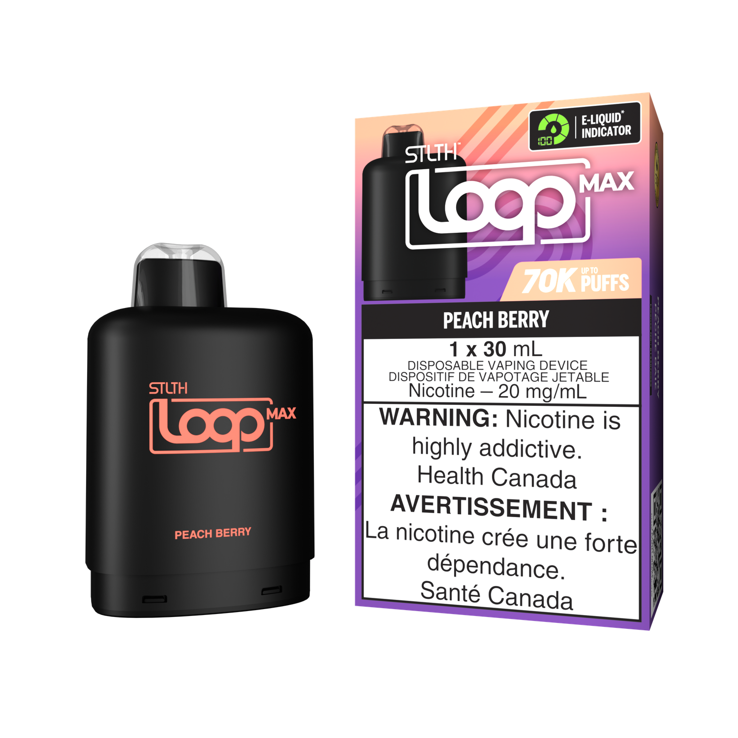 Stlth Loop Max 70k Peach Berry