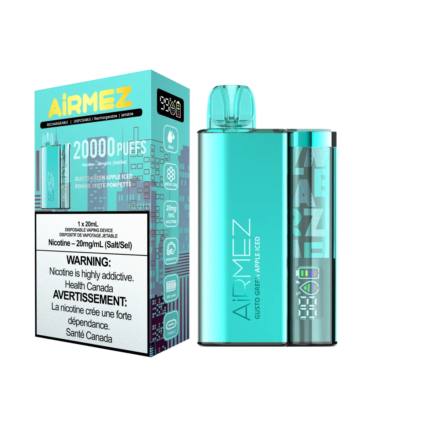 Airmez 20k Gusto Green Apple Iced