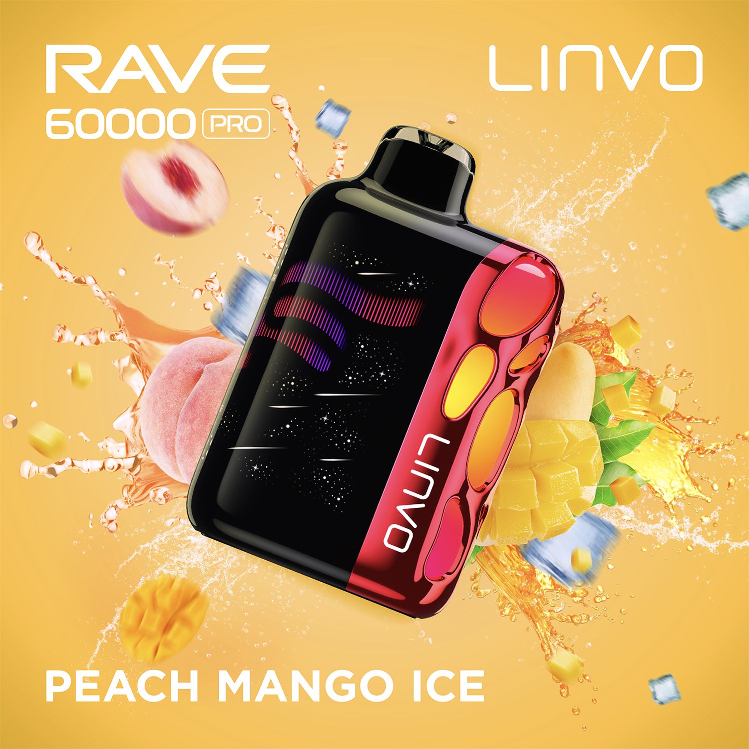 Linvo Rave 60k Peach Mango Ice