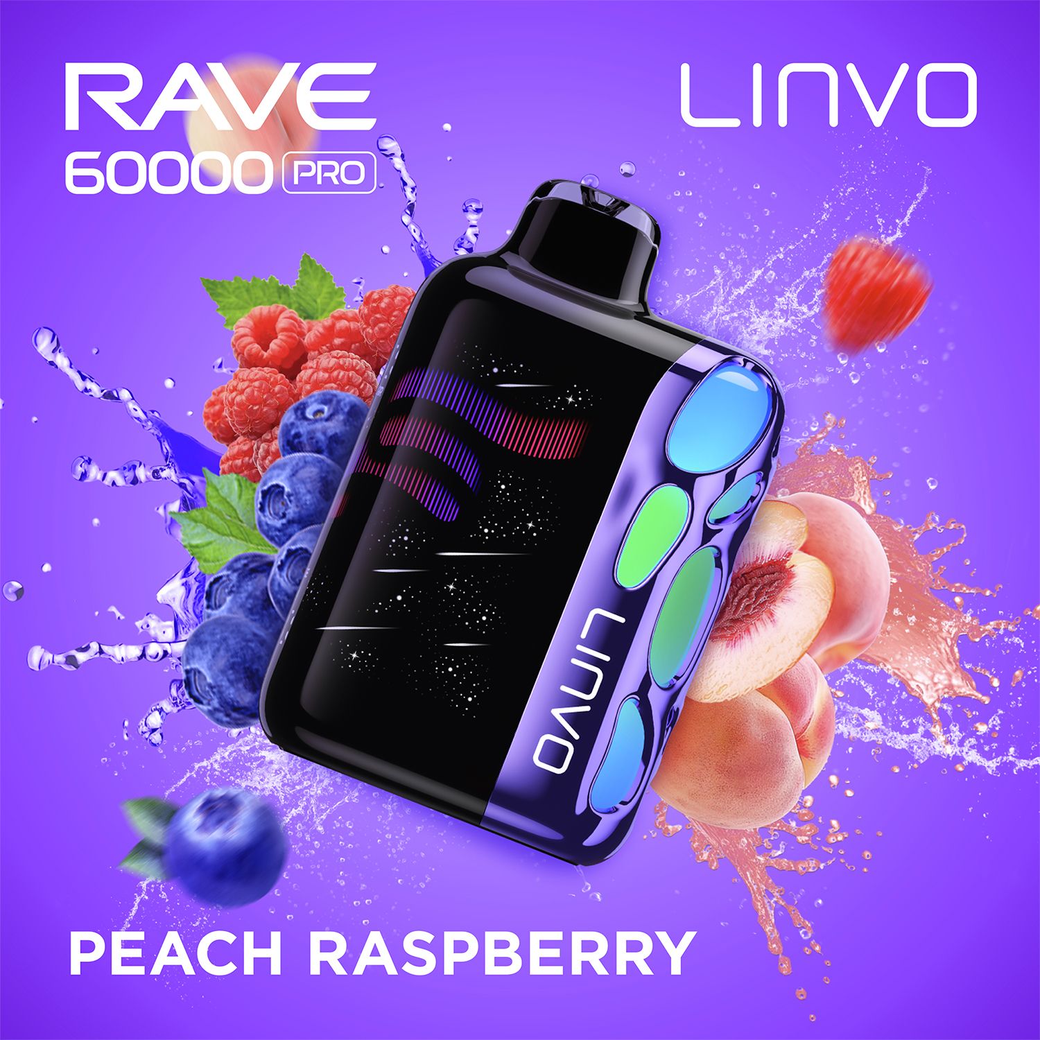 Linvo Rave 60k Peach Raspberry