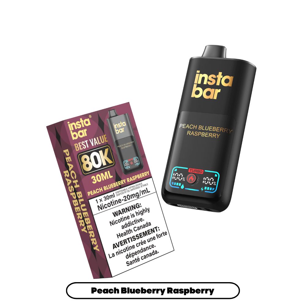 Insta Bar 80K Peach Blueberry Raspberry