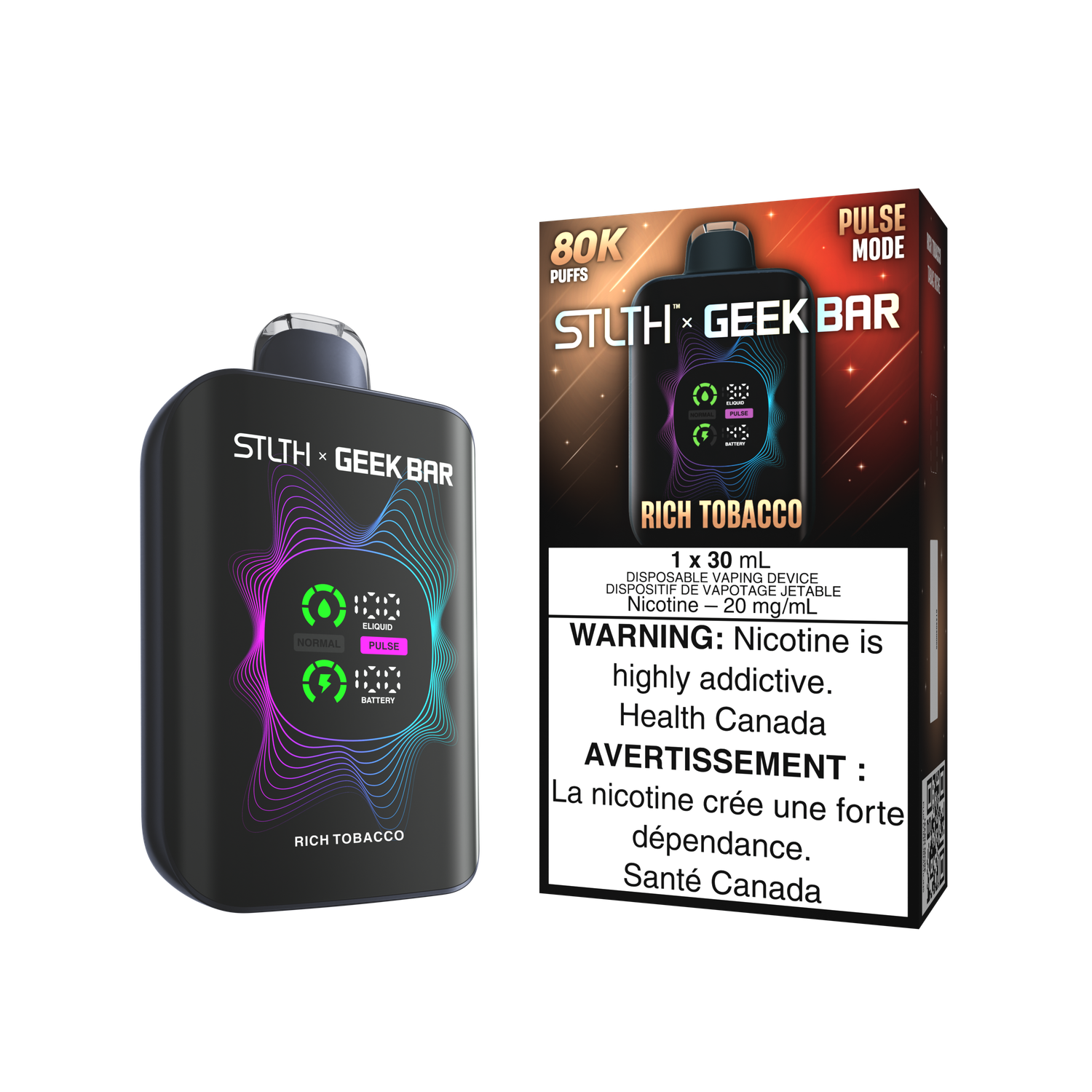 STLTH x Geek Bar 80K Rich tobacco