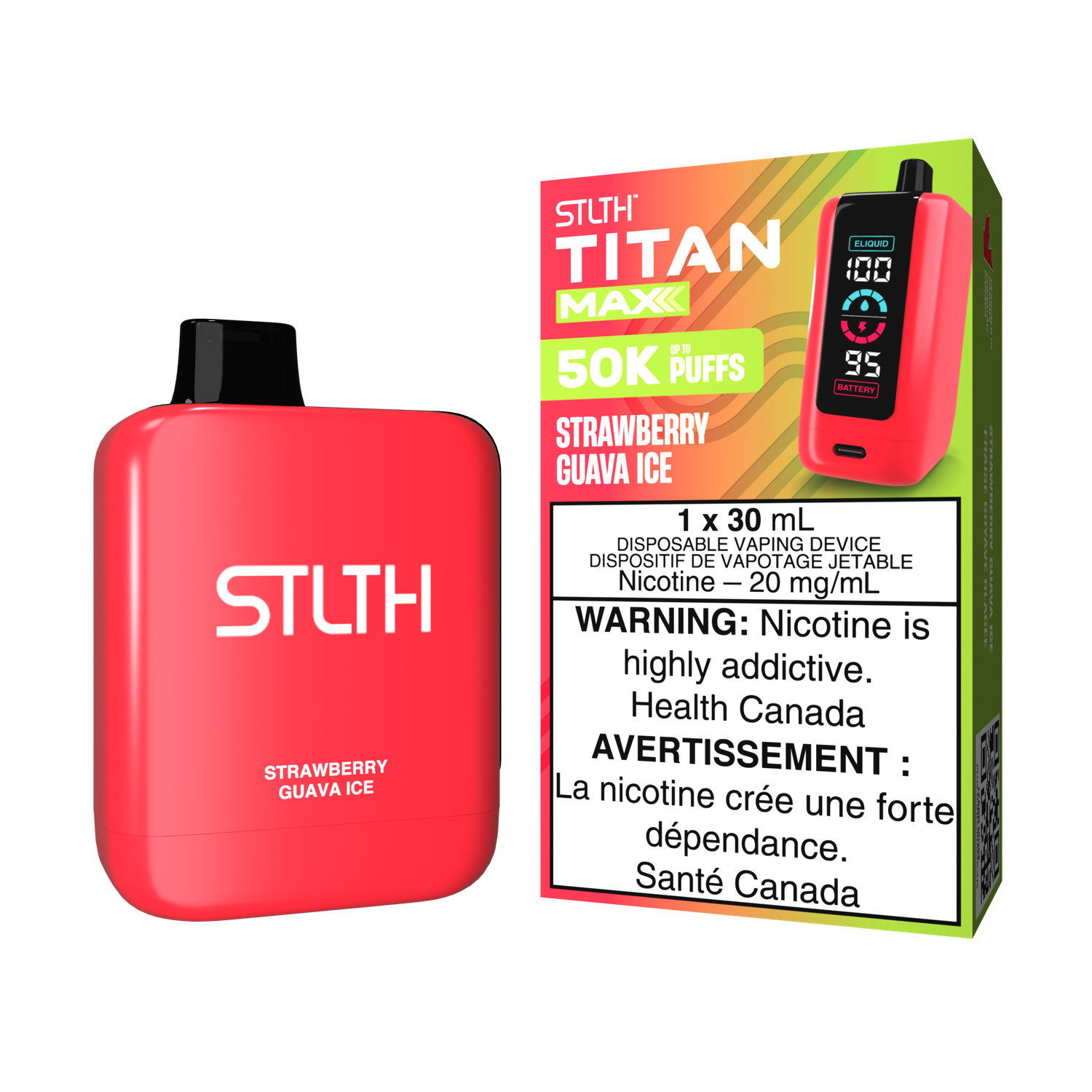Stlth Titan Max 50k Strawberry Guava Ice