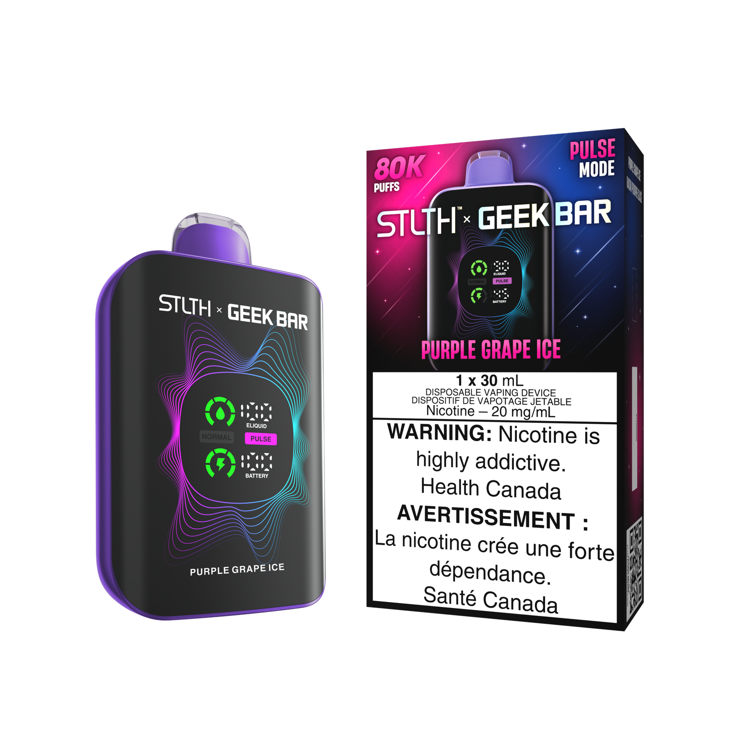 STLTH x Geek Bar 80K Purple Grape Ice