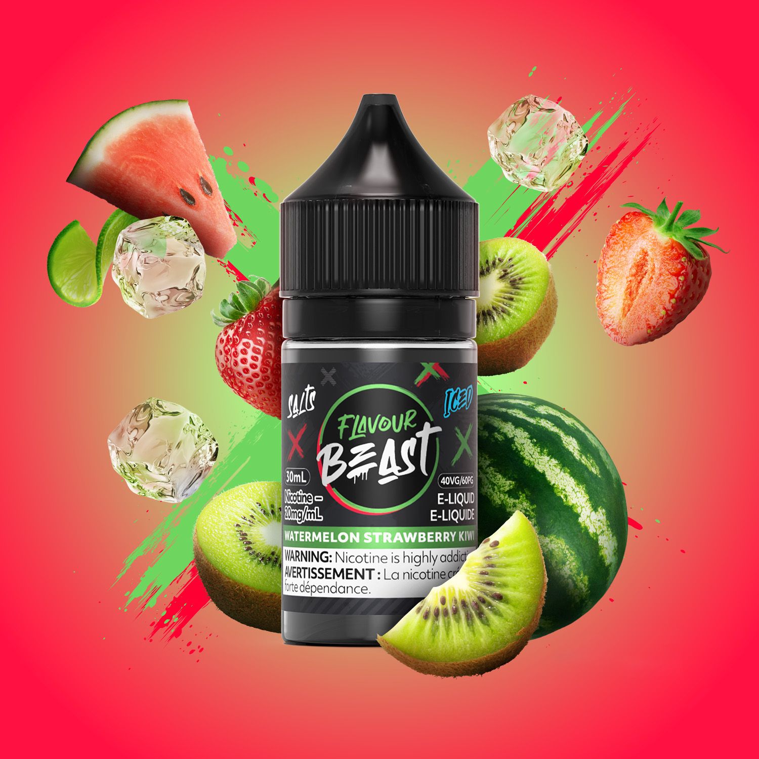 FB Salt Watermelon Strawberry Kiwi Ice 20mg