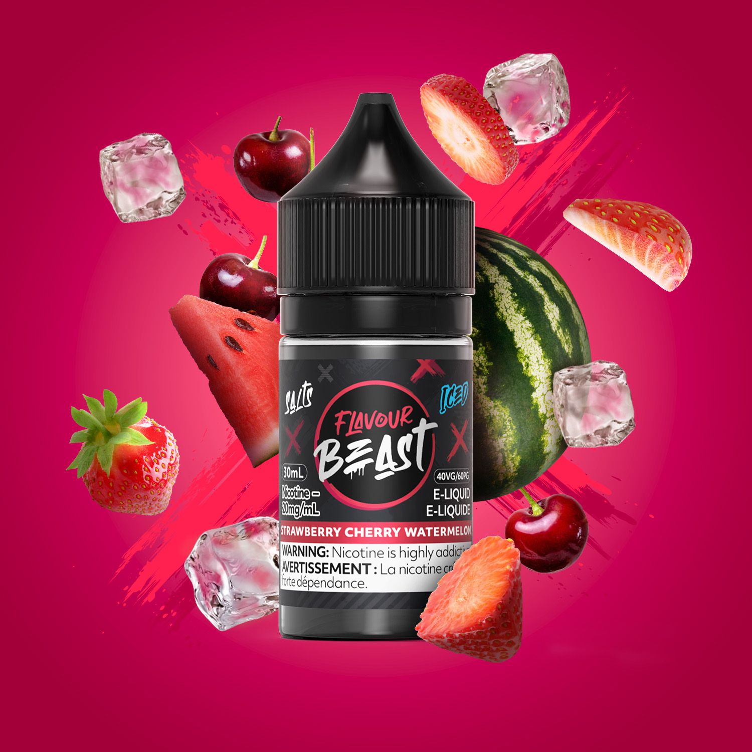 FB Salt Strawberry Cherry Watermelon Ice 20mg