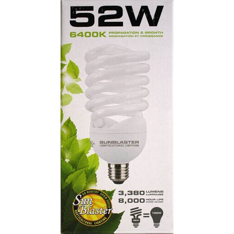 Sunblaster Compact Fluorescent 52w 6400k Bulb