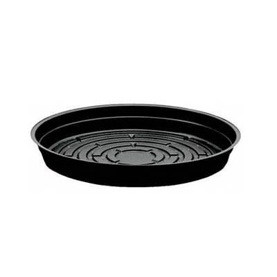 Saucers Black Plastic