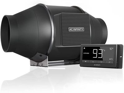 Cloudline T4 Inline Fan with Temperature and Humidity Controller 4&quot;