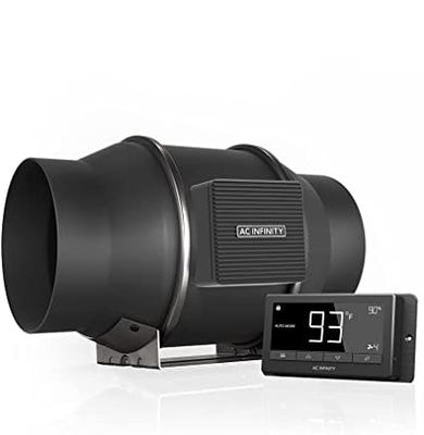 Cloudline T6 Inline Fan with Temperature and Humidity Controller 6&quot;