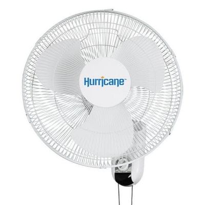 Hurricane Classic Oscillating Wall Mount Fan 16" White Hurricane Classic Oscillating Wall Mount Fan 16" White