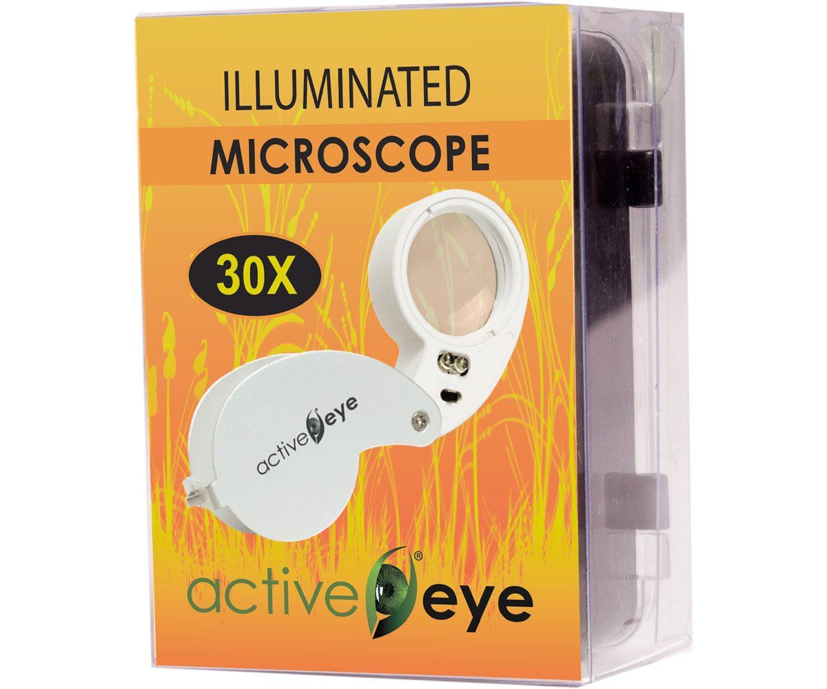 Active Eye Illuminated Loupe Microscope, 30x