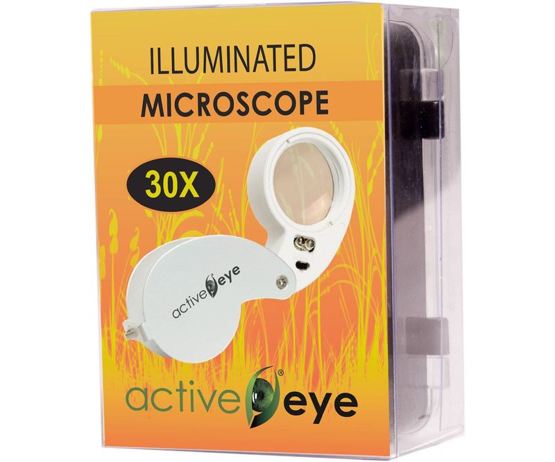 Active Eye Illuminated Loupe Microscope, 30x