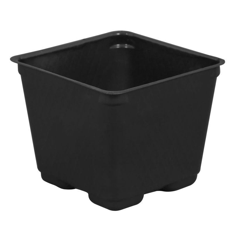Gro Pro Square Plastic Pot Black 4&quot;