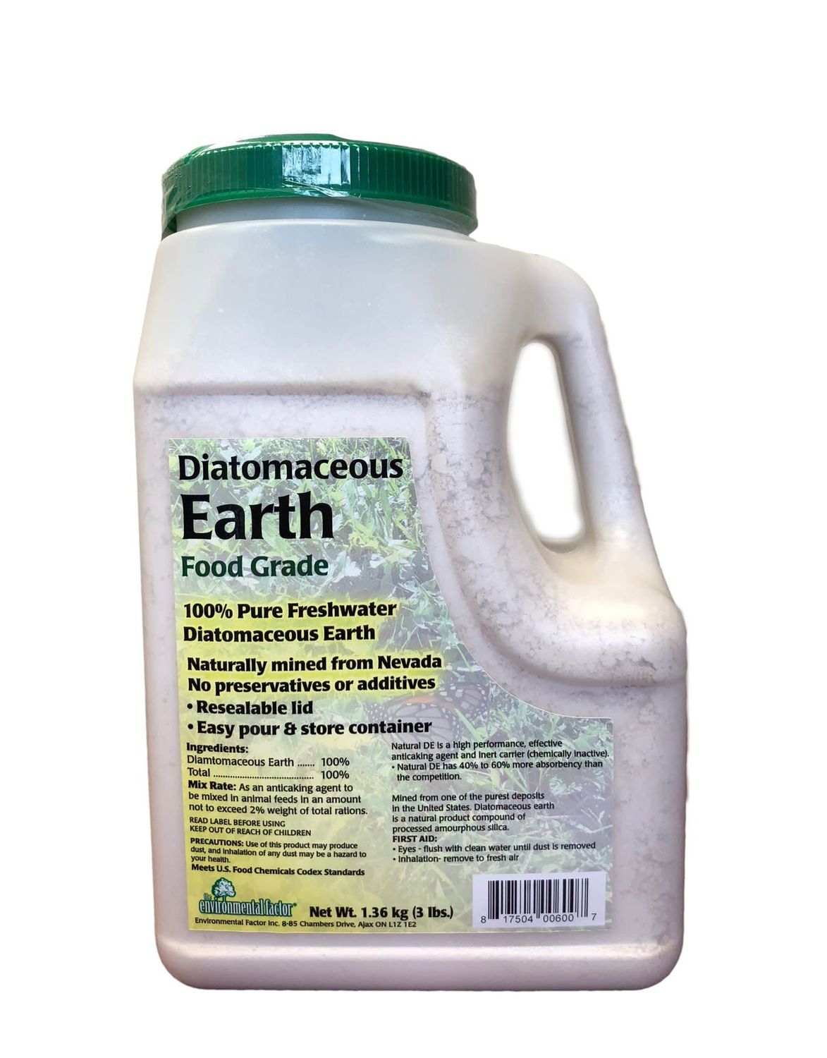 Environmental Factor Diatomaceous Earth 3lb -Food grade